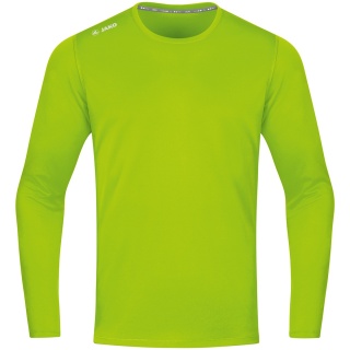 JAKO Sport-Langarmshirt Run 2.0 (100% Polyester, atmungsaktiv) neongrün Herren